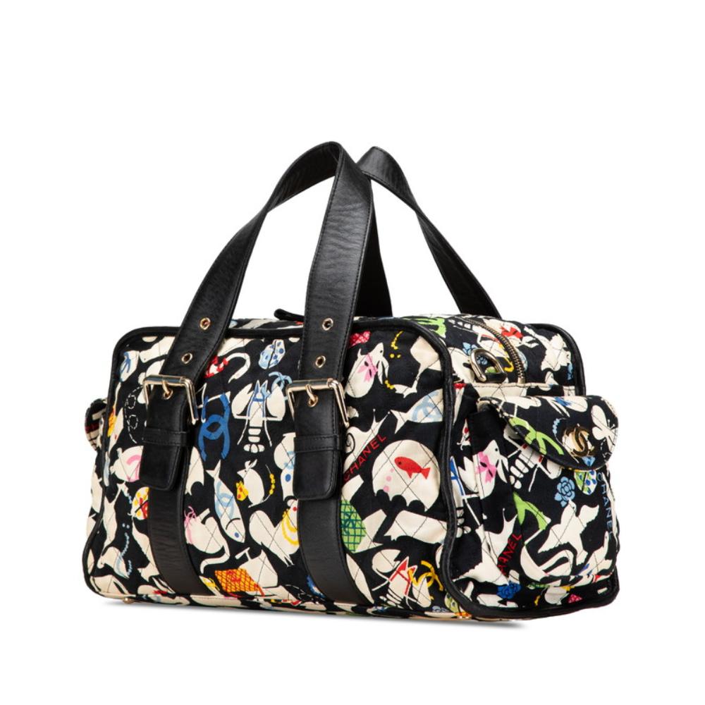 Black Canvas Chanel Handbag