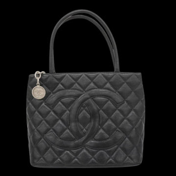 Black Fabric Chanel Tote