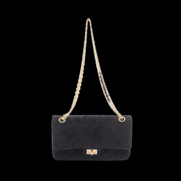 Black Fabric Chanel Flap Bag