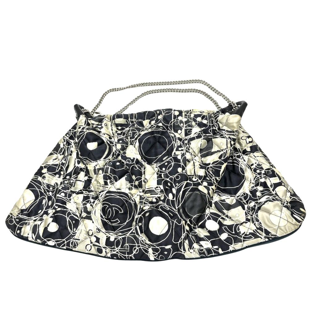 Black Fabric Chanel Handbag