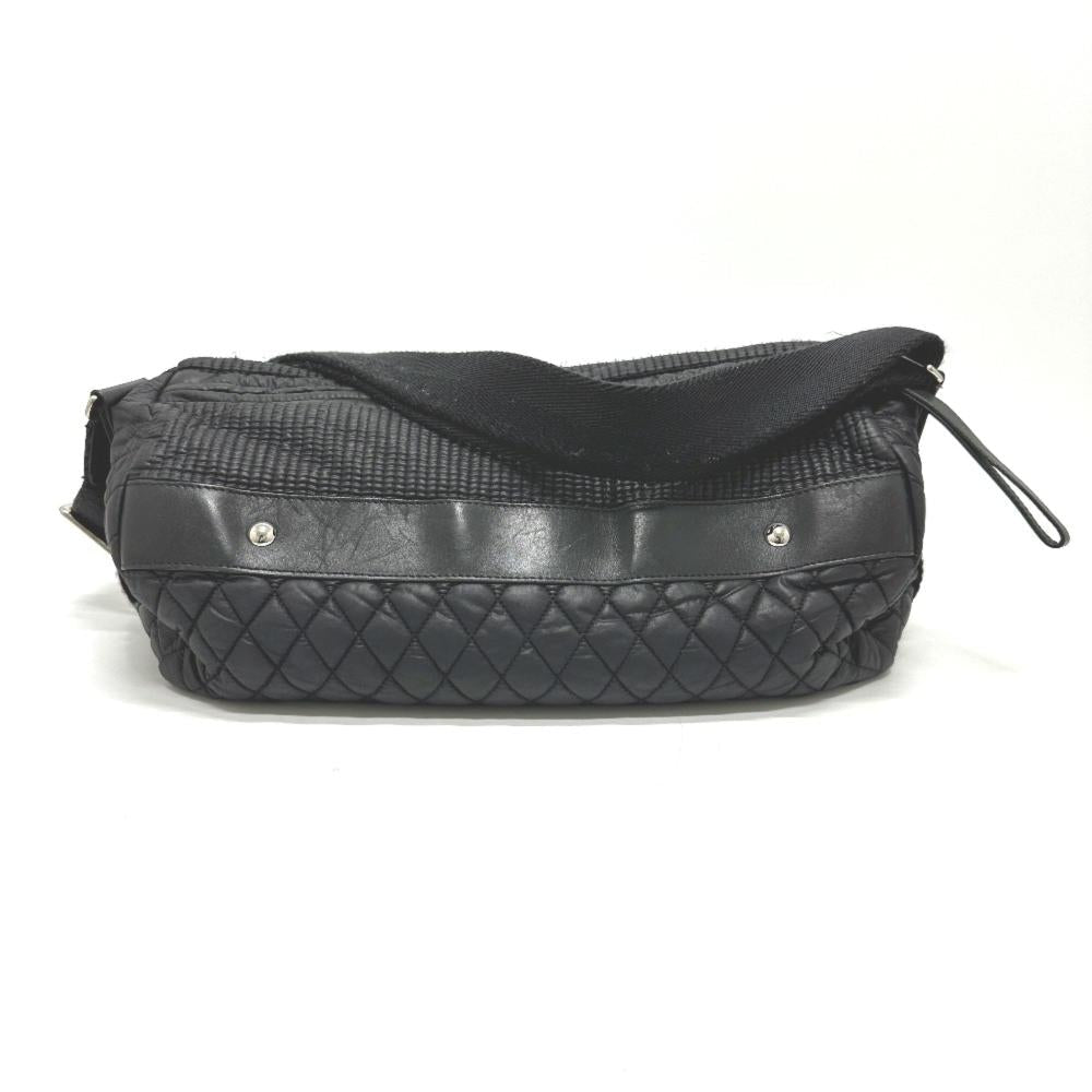 Black Fabric Chanel Shoulder Bag