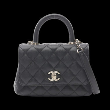 Black Leather Chanel Handbag