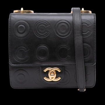 Black Leather Chanel Crossbody Bag