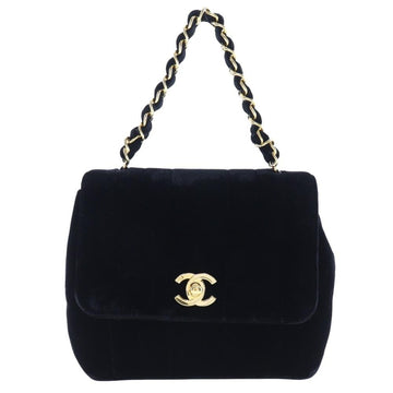 Black Leather Chanel Handbag
