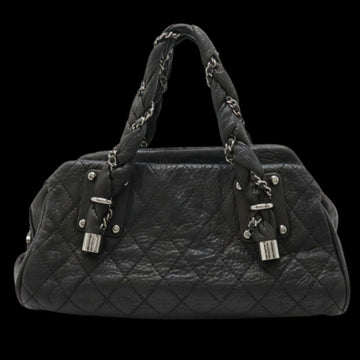 Black Leather Chanel Handbag
