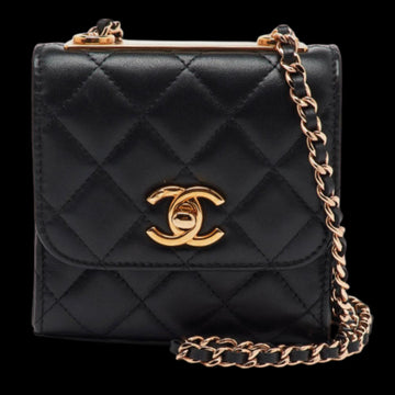 Black Leather Chanel Trendy CC