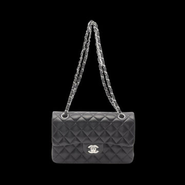 Black Leather Chanel Flap Bag