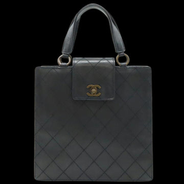 Black Leather Chanel Handbag