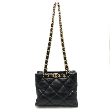 Black Leather Chanel Handbag