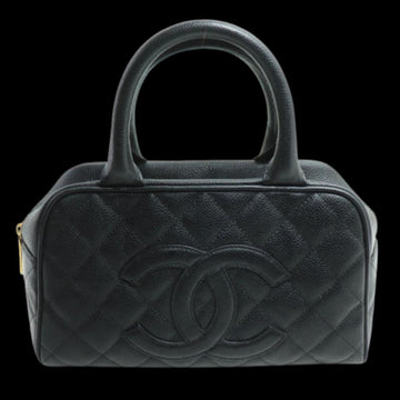 Black Leather Chanel Handbag