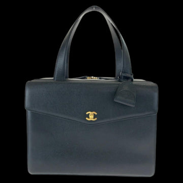 Black Leather Chanel Briefcase