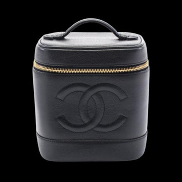 Black Leather Chanel Handbag