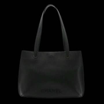 Black Leather Chanel Handbag