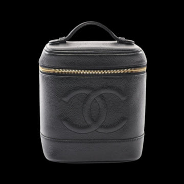 Black Leather Chanel Handbag