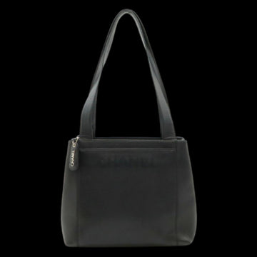 Black Leather Chanel Shoulder Bag