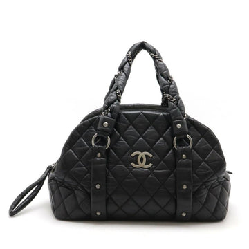 Black Leather Chanel Handbag