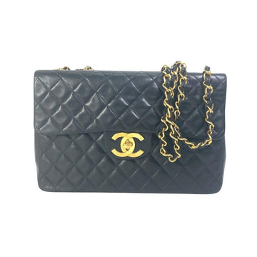 Black Leather Chanel Crossbody Bag