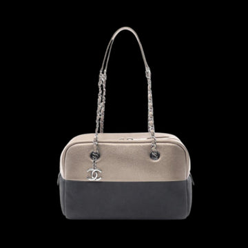 Black Leather Chanel Handbag