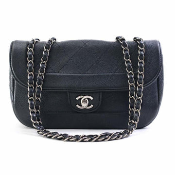 Black Leather Chanel Crossbody Bag