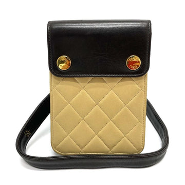 Black Leather Chanel Pouch