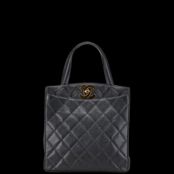 Black Leather Chanel Handbag
