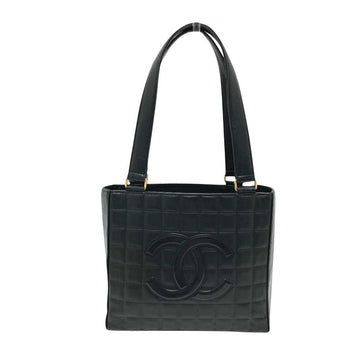 Black Leather Chanel Chocolate Bar