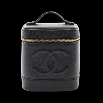 Black Leather Chanel Handbag