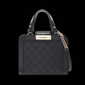 Black Leather Chanel Handbag