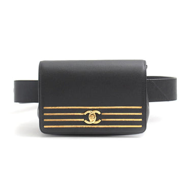 Black Leather Chanel Crossbody Bag