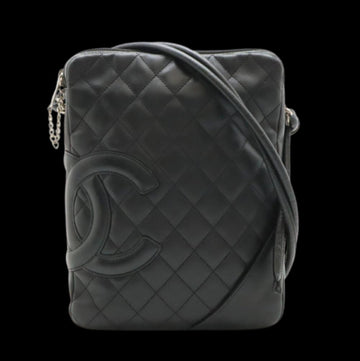 Black Leather Chanel Crossbody Bag