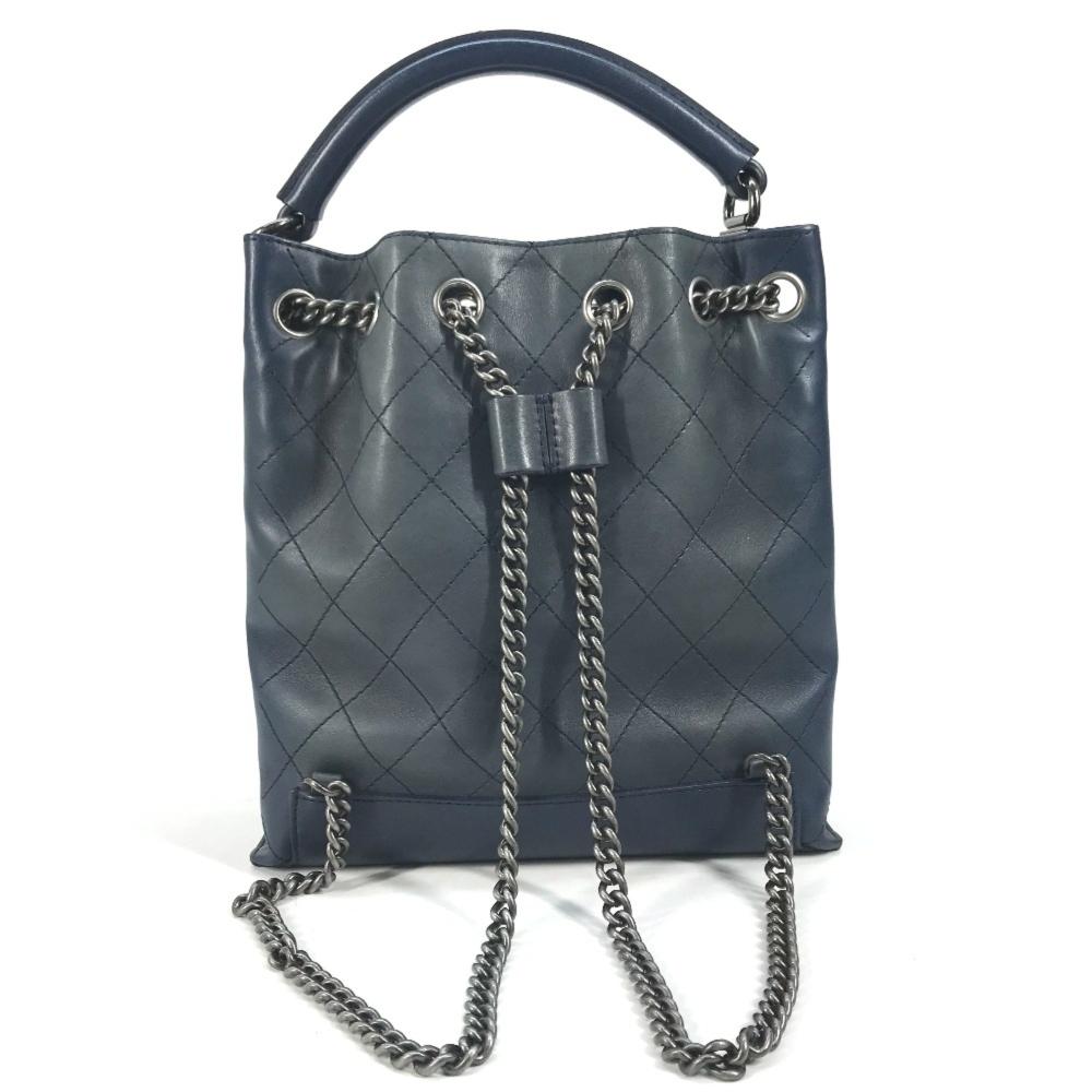 Black Leather Chanel Handbag