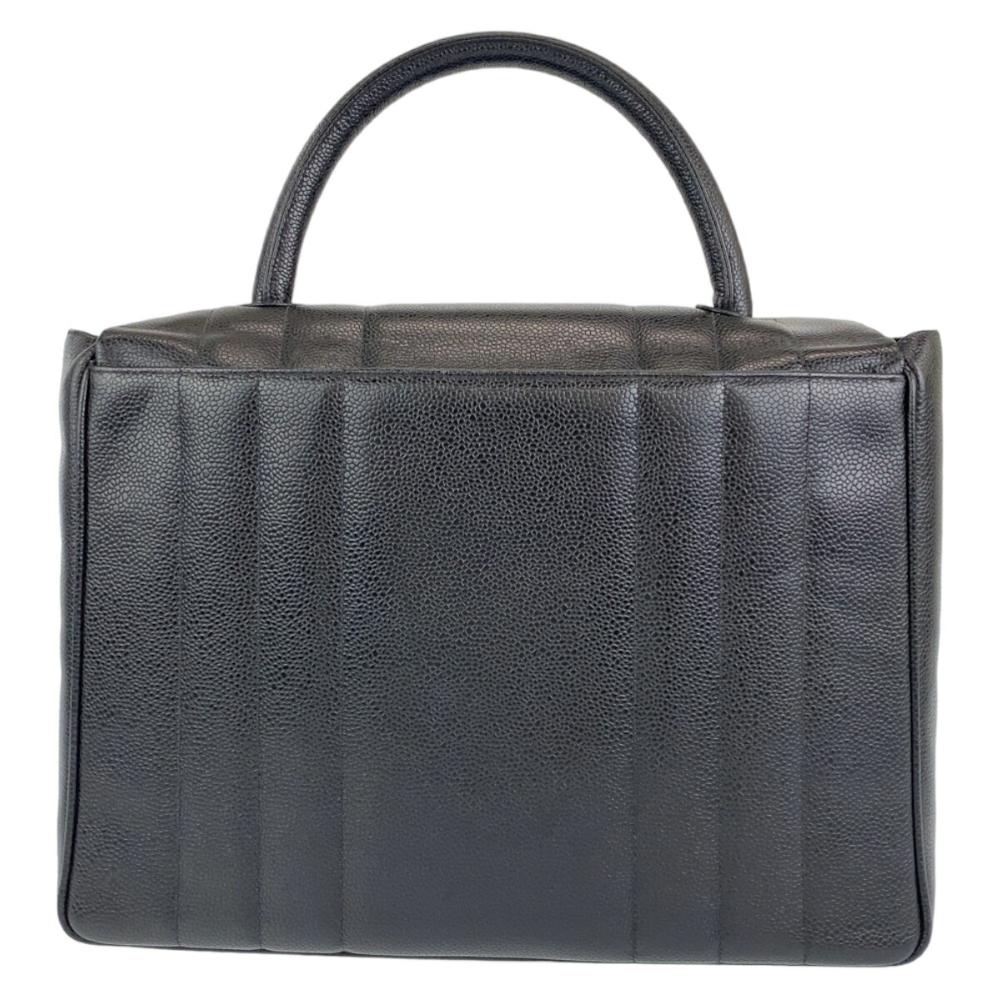 Black Leather Chanel Handbag