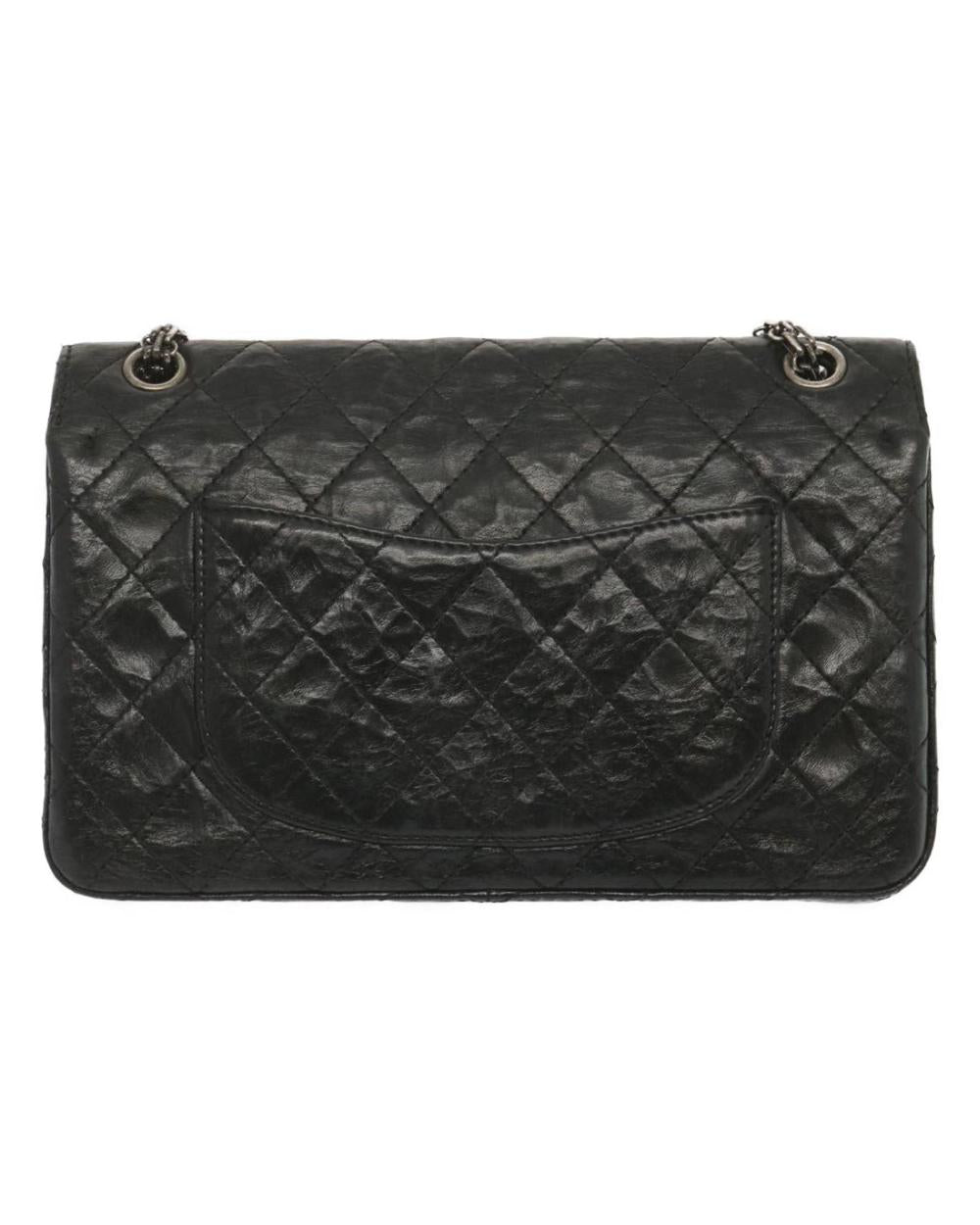 Black Leather Chanel Handbag