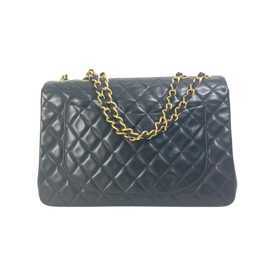 Black Leather Chanel Crossbody Bag