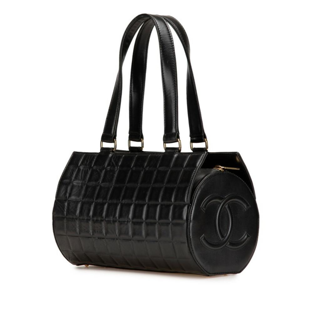 Black Leather Chanel Handbag