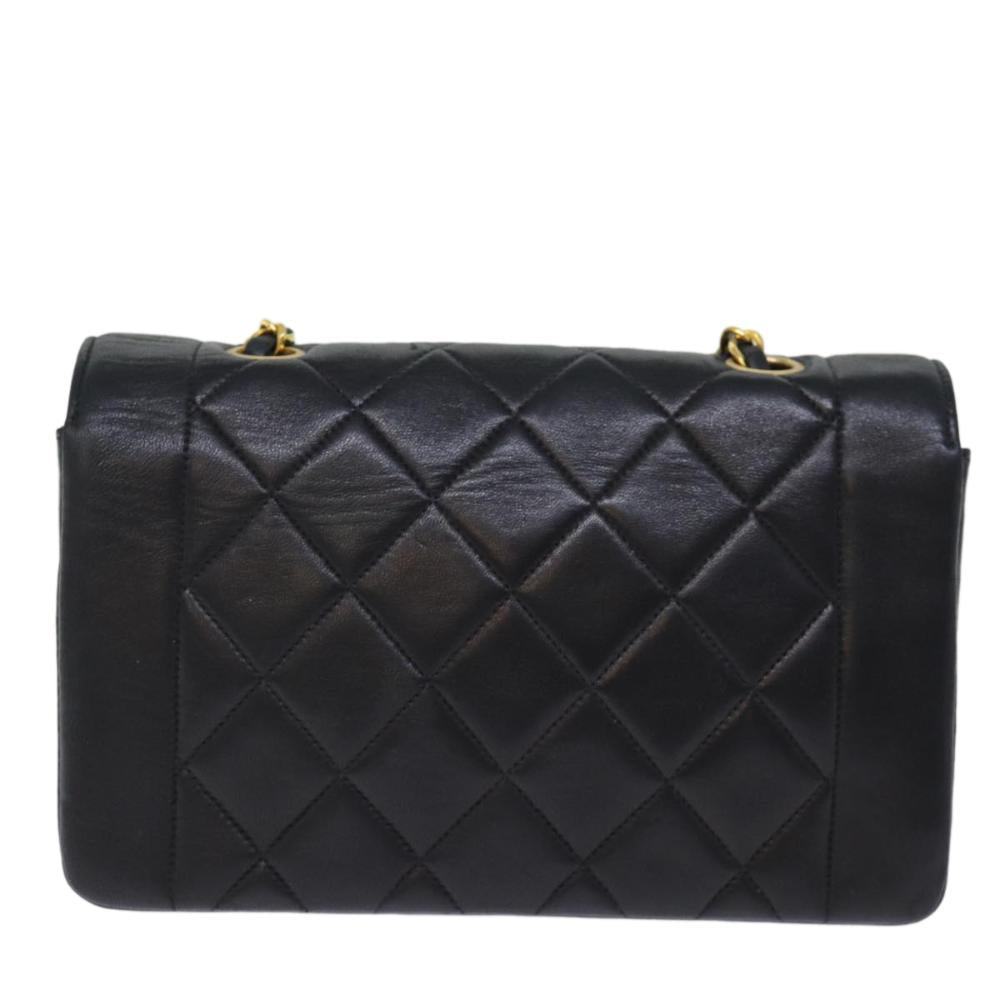 Black Leather Chanel Shoulder Bag