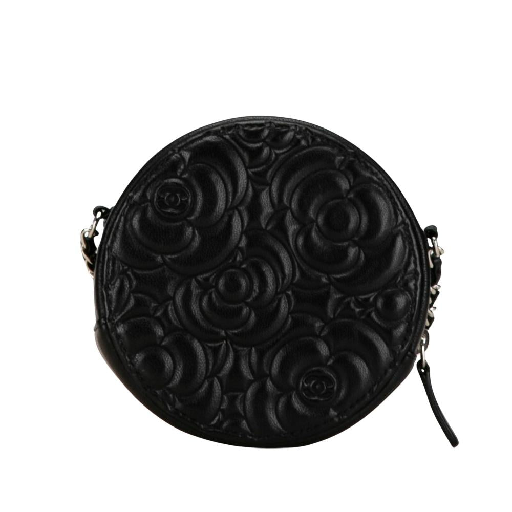 Black Leather Chanel Shoulder Bag