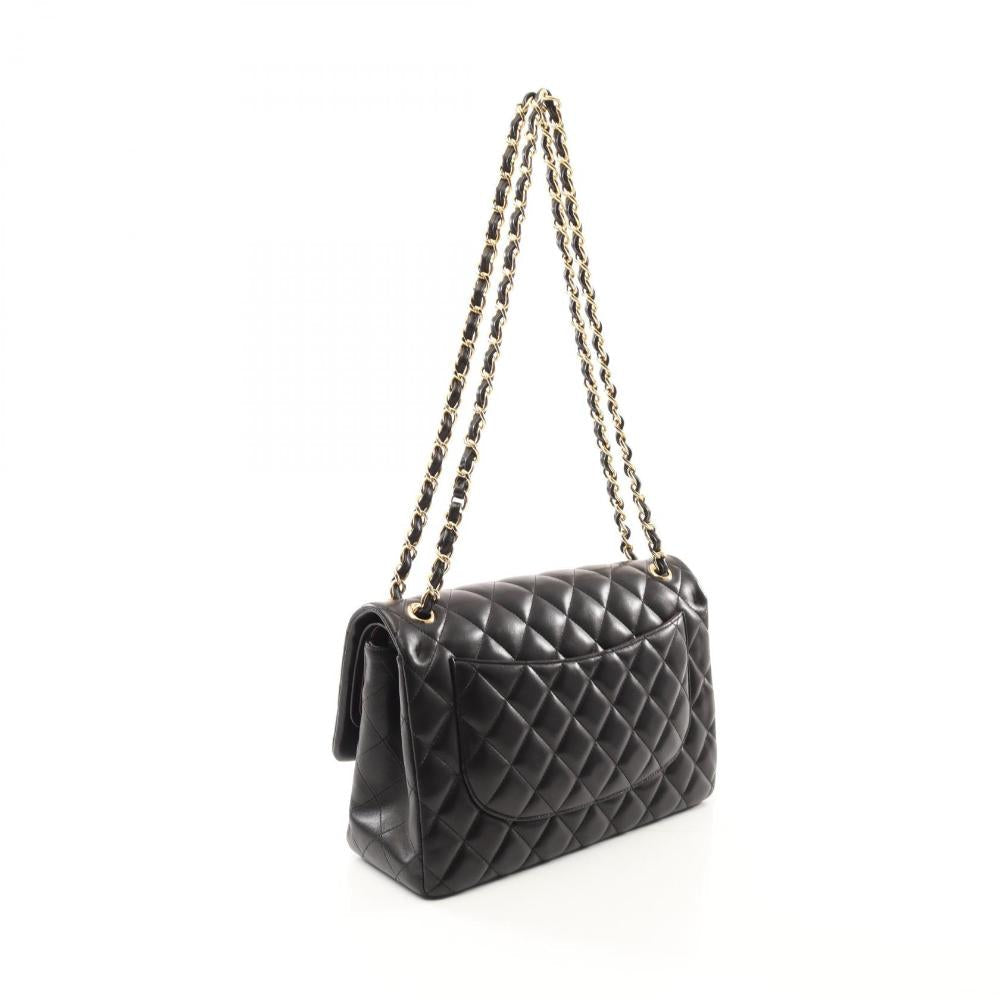 Black Leather Chanel Deauville