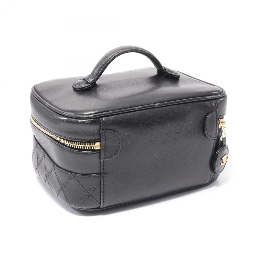 Black Leather Chanel Handbag
