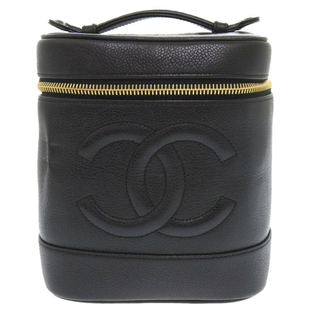 Black Leather Chanel Handbag