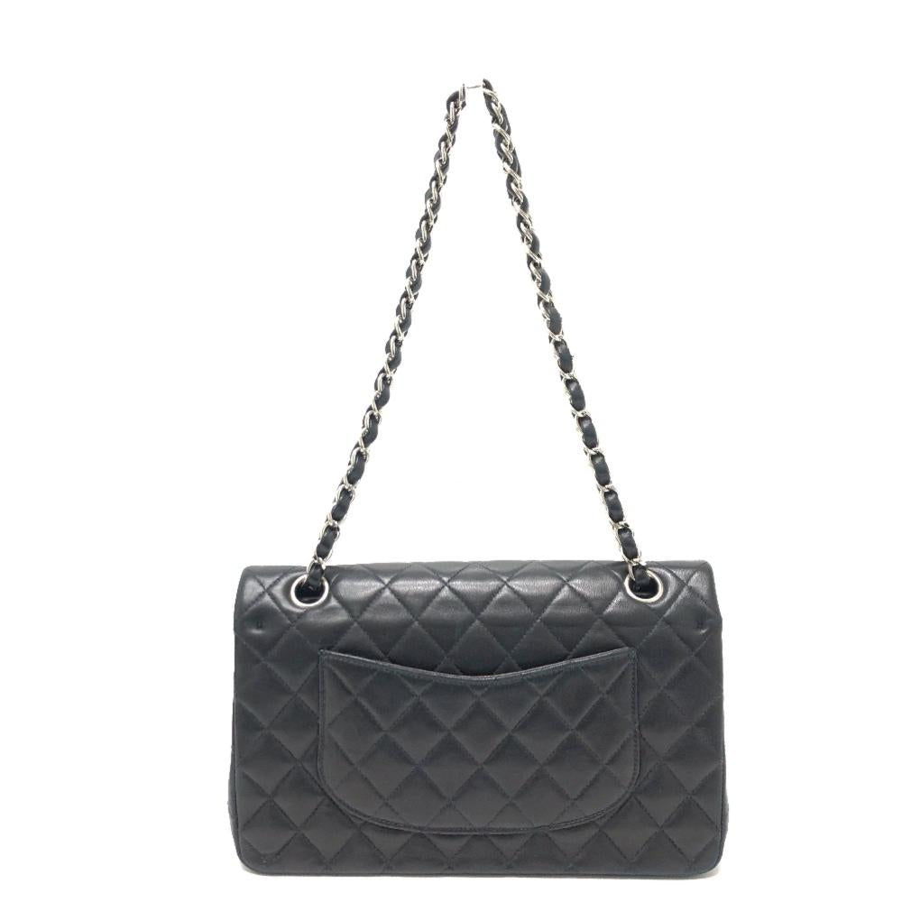 Black Leather Chanel Flap Bag