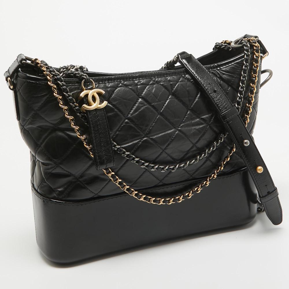 Black Leather Chanel Handbag