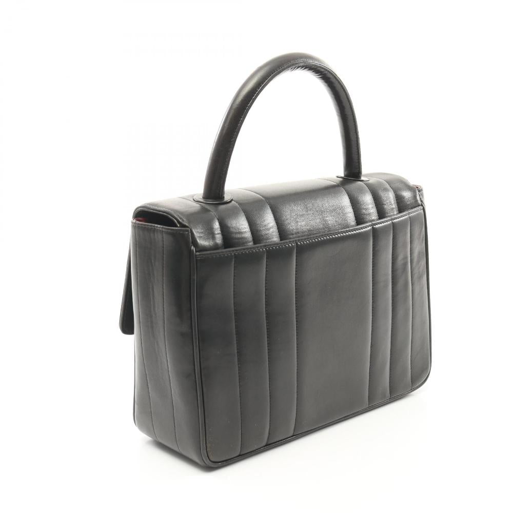 Black Leather Chanel Handbag