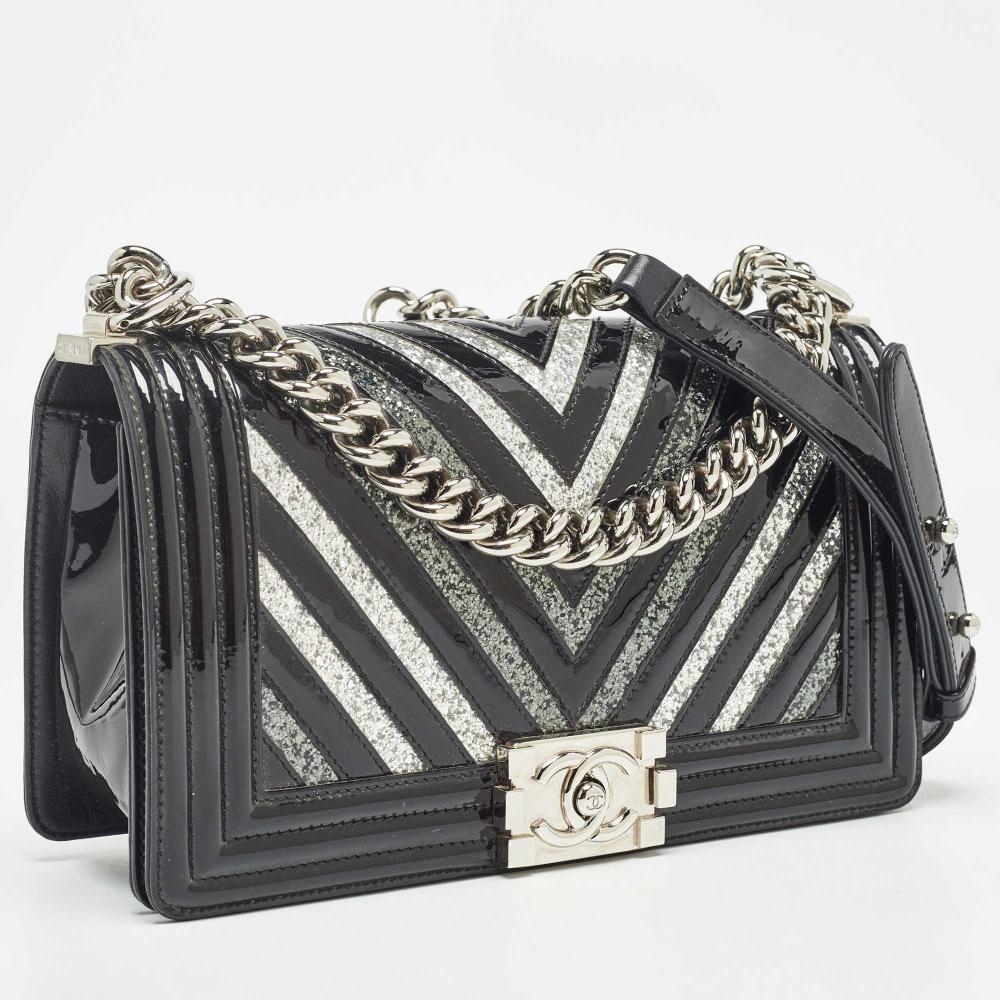 Black Leather Chanel Flap Bag