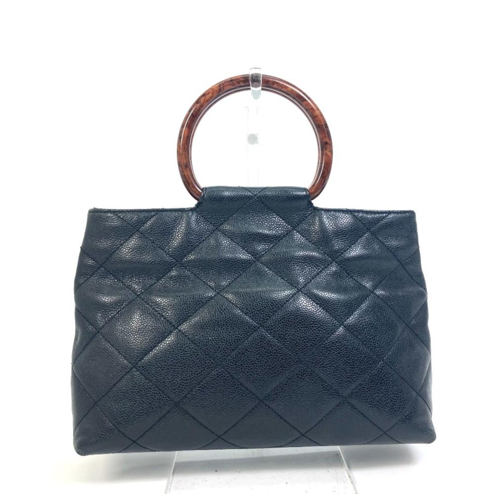 Black Leather Chanel Handbag