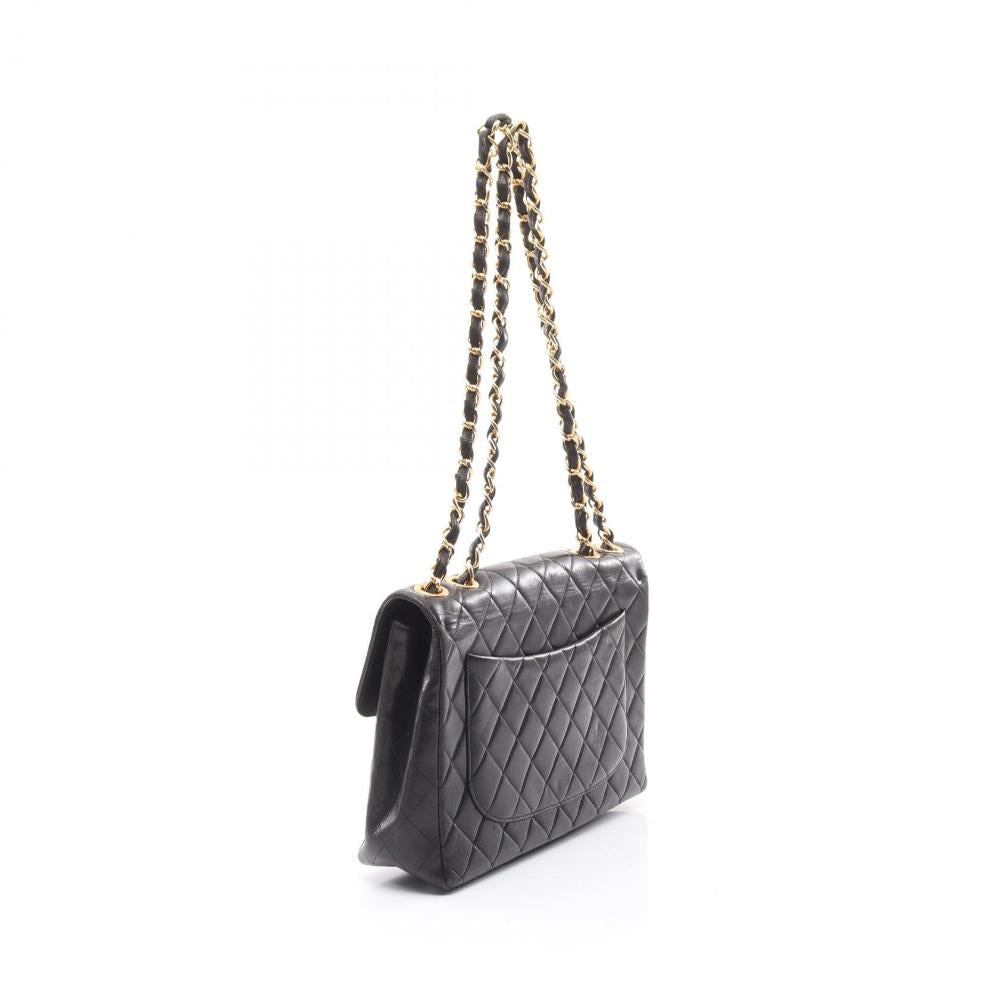 Black Leather Chanel Deauville
