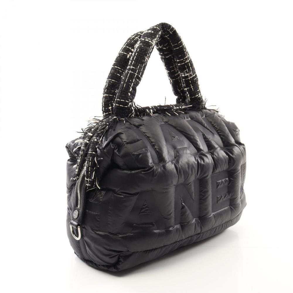 Black Leather Chanel Handbag