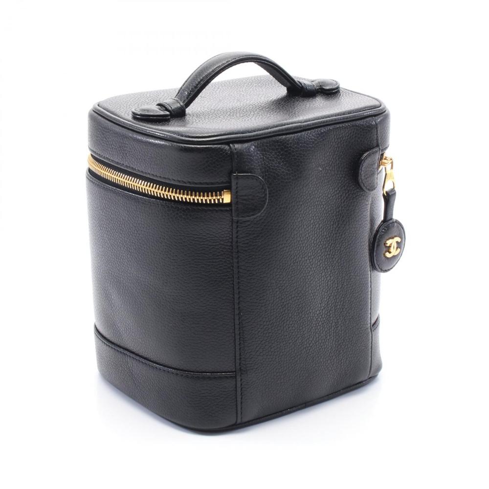 Black Leather Chanel Handbag