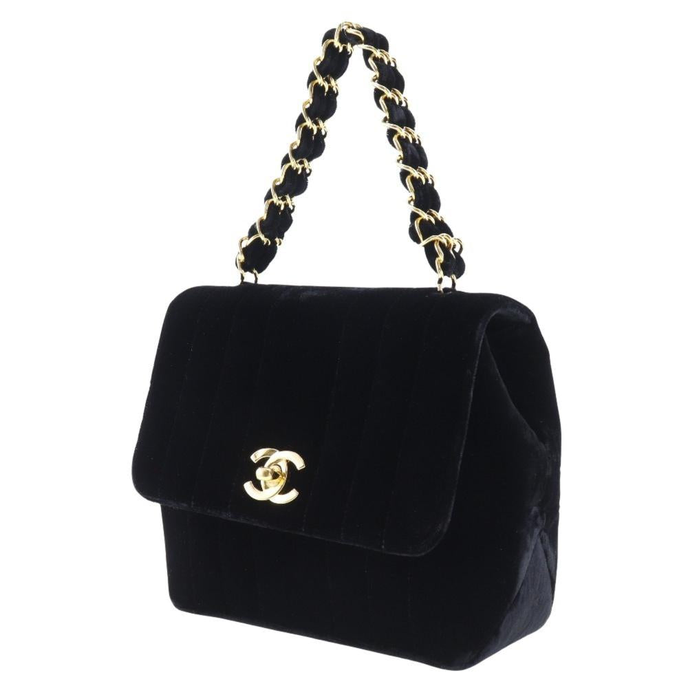 Black Leather Chanel Handbag
