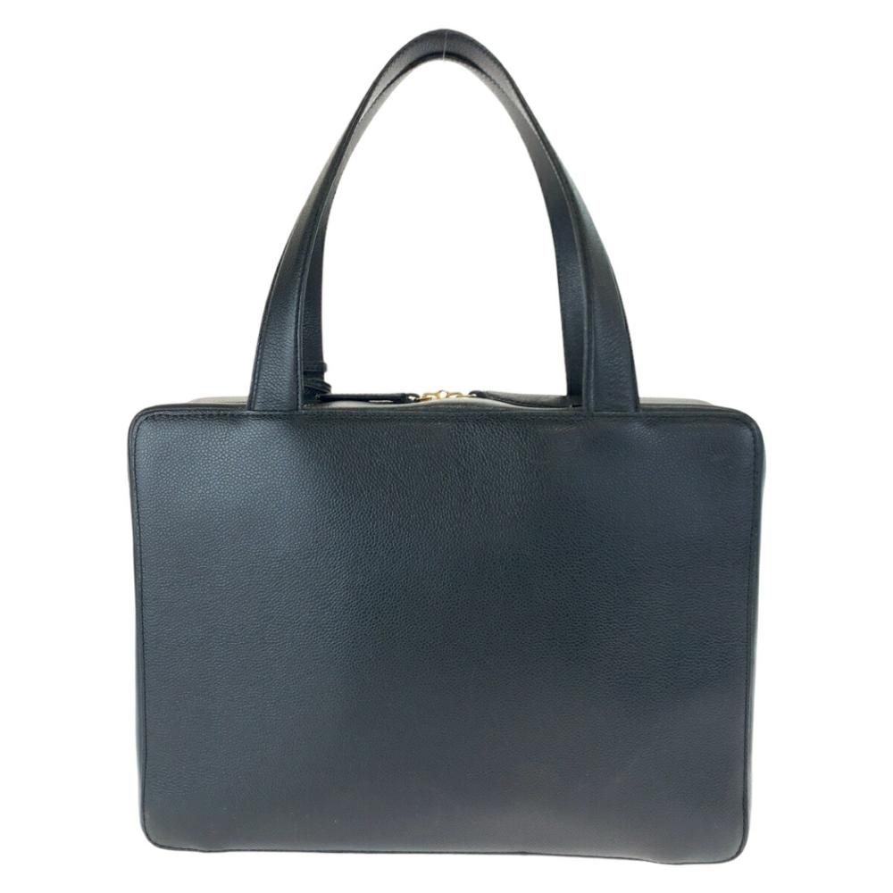 Black Leather Chanel Briefcase